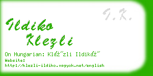 ildiko klezli business card